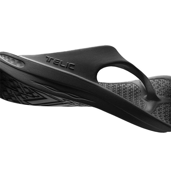 Energy Arch Support Thongs - Midnight Black – Telic Recovery Footwear, Arch Support